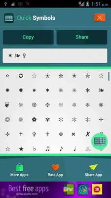 ASCII Text Symbols android App screenshot 3