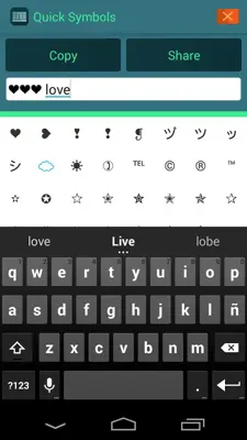 ASCII Text Symbols android App screenshot 6