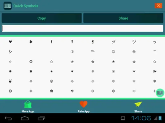 ASCII Text Symbols android App screenshot 7